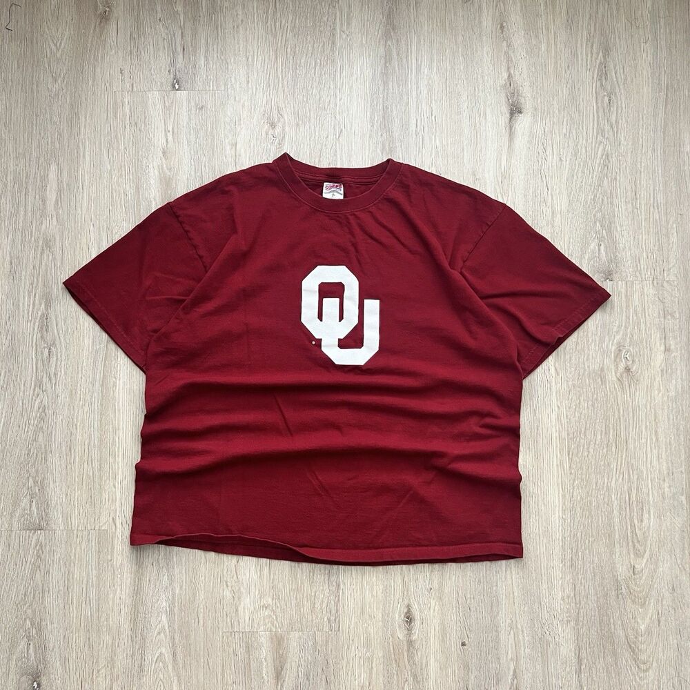 Vintage 90s OU Sooners T-Shirt Soffe Oklahoma Size XL Y2K Made in USA